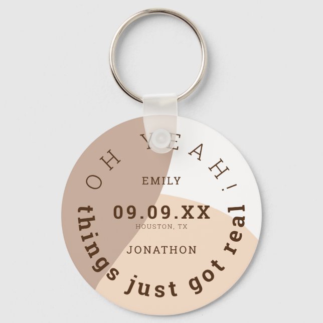 Die Dinge Got einfach echter brauner Cremerwitz Sa Schlüsselanhänger (Vorderseite)