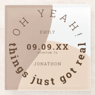 Die Dinge Got nur Real Cream Brown Fun Glasuntersetzer