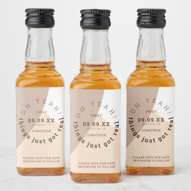 Die Dinge haben nur wirklich Spaß braune Creme spe Alkoholflaschenetikett (Flaschen)