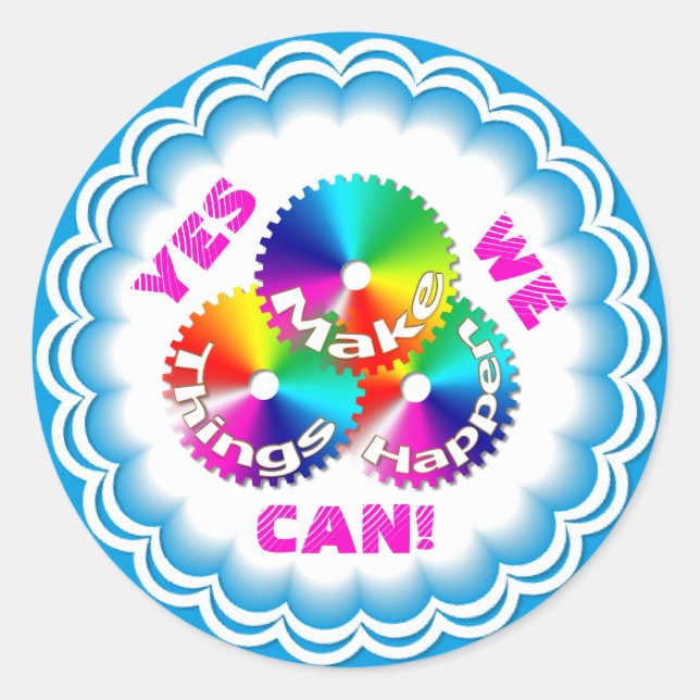 Die Dinge Motivierend machen Runder Aufkleber (Vorderseite)