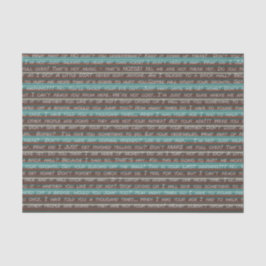 Die Dinge sagen: "Dadisms" auf Streifen Seidenpapier