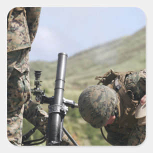 Die Direktlage Methode der Zündungsmörser Quadratischer Aufkleber