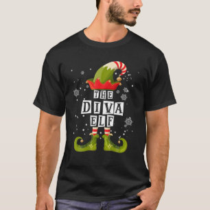 Die Diva Elf Familie Matching Group Weihnachtsgesc T-Shirt