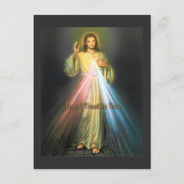 DIE DIVINE MERCY VON EKLEKTIX DEVOTIONAL BILD. POSTKARTE (Vorderseite)