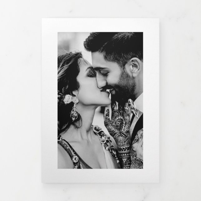 Die Divya | Dreifache Hochzeitsankündigung Dreifach Gefaltete Ankündigung (Cover)