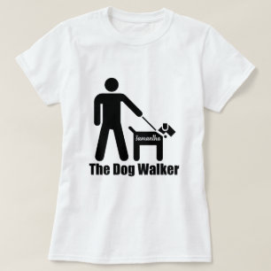 Die Dog-Walker Name oder Textfehler hinzufügen T-Shirt