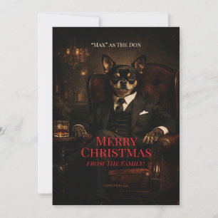 Die Don Chihuahua-Mafia-Weihnachtskarte Karte