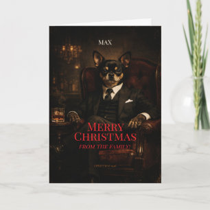 Die Don Chihuahua-Mafia-Weihnachtskarte Karte