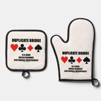Die doppelte Brücke muss kontinuierlich verbessert Ofenhandschuh & Topflappen-Set