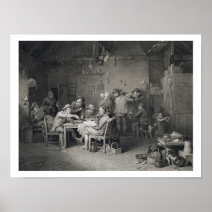 Die Dorf-Politiker, graviert von Abraham Raimb Poster