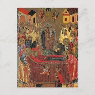 Die Dormition des Theotokos-Ikons Postkarte
