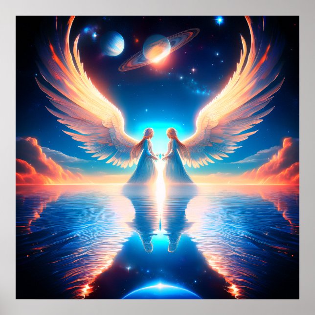 Die Double Angels an der 24x24 Wand  Poster (Vorne)