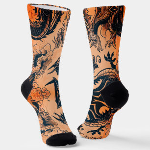 Die Drachen Krieg Orangen Himmel Socken