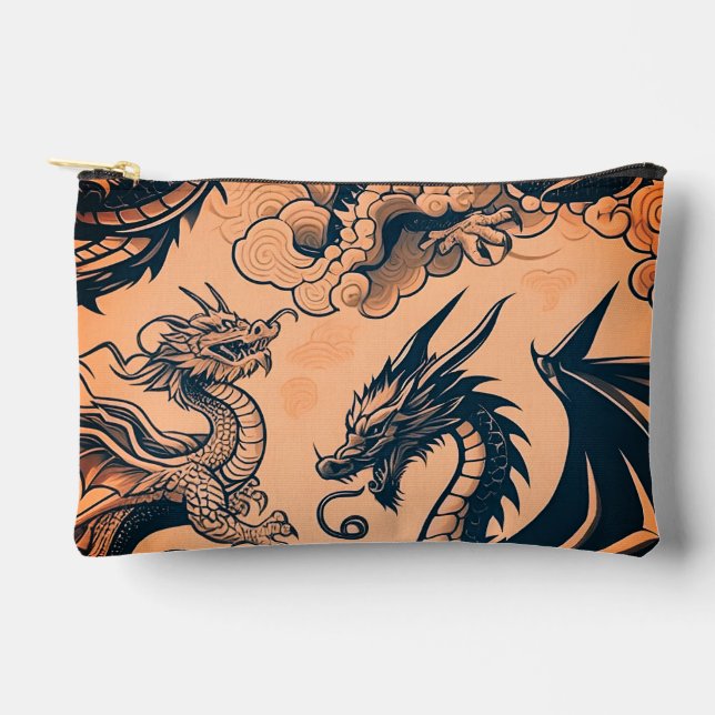 Die Drachen Krieg Orangen Himmel Zubehörtasche (Vorderseite)