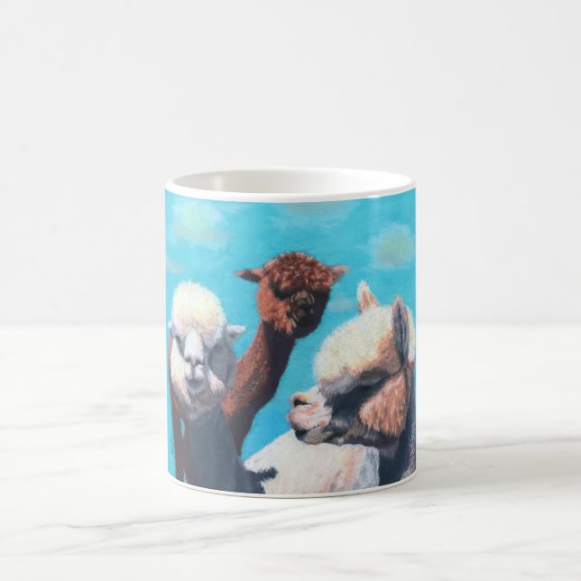 Die drei Alpacateers Kaffeetasse (Mittel)