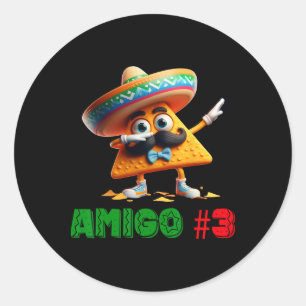 Die drei Amigos Cinco De Mayo Amigo #3 Group Ma Runder Aufkleber