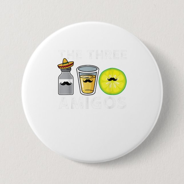Die drei Amigos Funny Cinco De Mayo Drinkin Button (Vorderseite)
