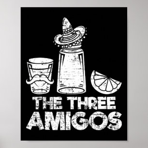 Die drei Amigos Shirt Tequila Limon Salt Männer Fr Poster