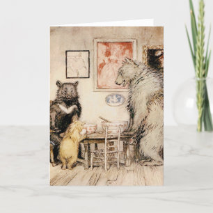 Die drei Bären - Arthur Rackham - Vintag Dankeskarte
