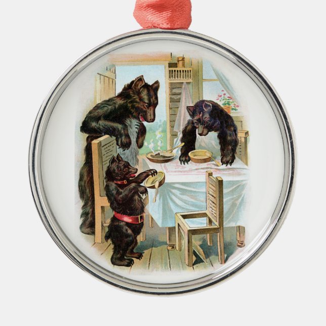 Die drei Bären Silbernes Ornament (Vorne)
