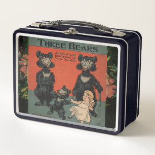 Die drei Bärenlunch-Box Metall Brotdose