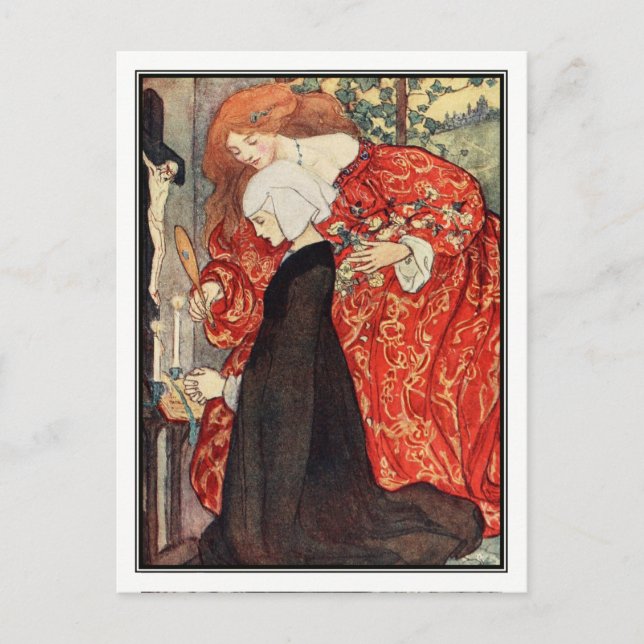 Die drei Feinde von Florence Harrison Postkarte (Vorderseite)