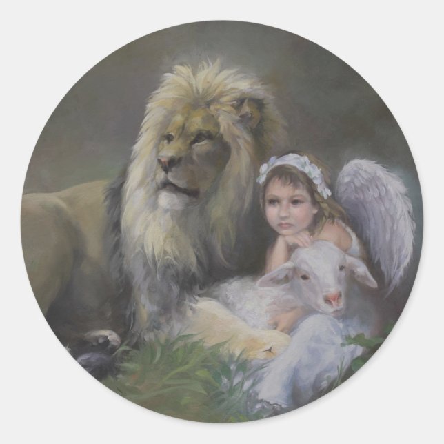 Die drei gesegneten runder aufkleber (Vorderseite)