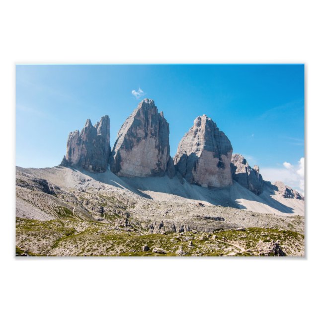 Die drei Gipfel von Lavaredo Fotodruck (Vorne)