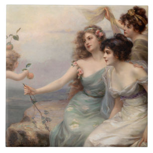 Die drei Gnaden von Edouard Bisson Fliese