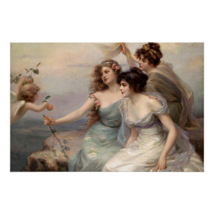 Die drei Gnaden von Edouard Bisson Poster