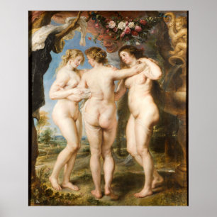 Die drei Graces von Peter Paul Rubens um 1635 Poster
