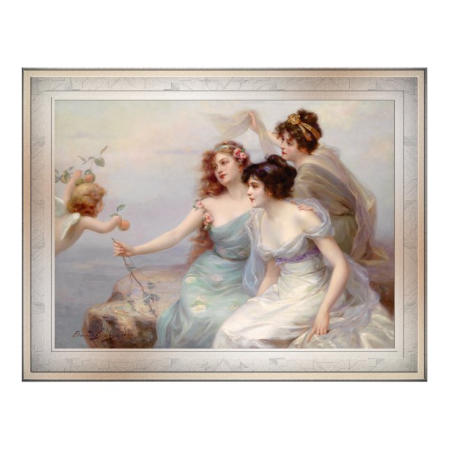 Die drei Grazien von Edouard Bisson Fotodruck (Vorne)