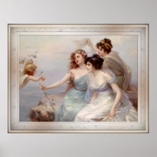 Die drei Grazien von Edouard Bisson Poster