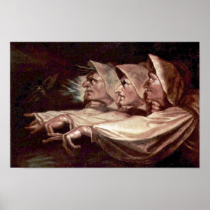 Die drei Hexen Englisch - die merkwürdigen Schwest Poster