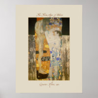 Die drei Jahre der Frau von Gustav Klimt Poster