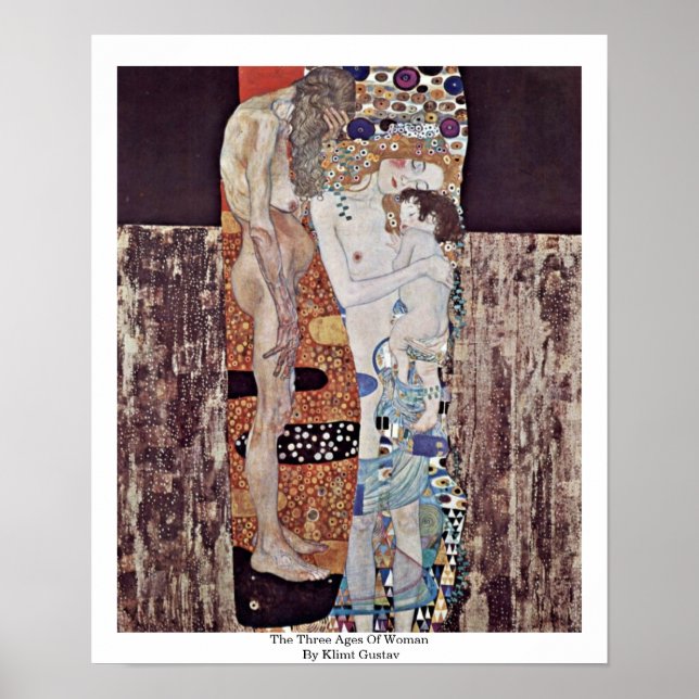 Die drei Jahre der Frau von Klimt Gustav Poster (Vorne)