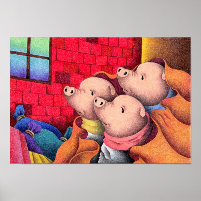 Die drei kleinen Schweine. Poster (Vorne)