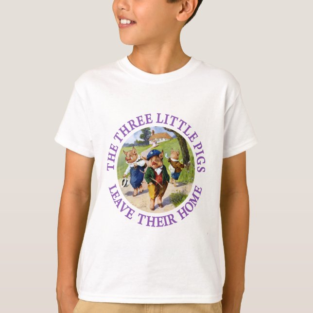 Die drei kleinen Schweine Verließ ihre Zuhause T-Shirt (Vorderseite)