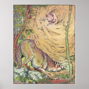 Die drei kleinen Schweinestrohhütten-Märchen 1904 Poster