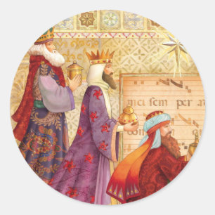 Die drei Könige Runder Aufkleber