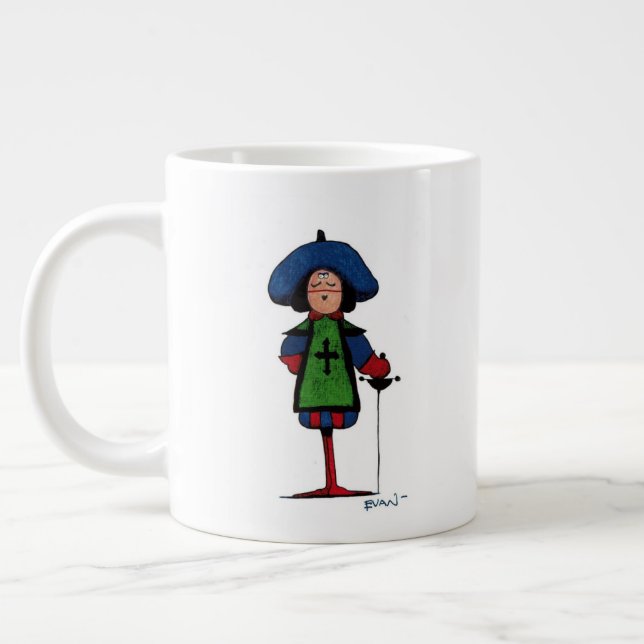 Die drei Musketiere Porthos Jumbo-Tasse (Links)