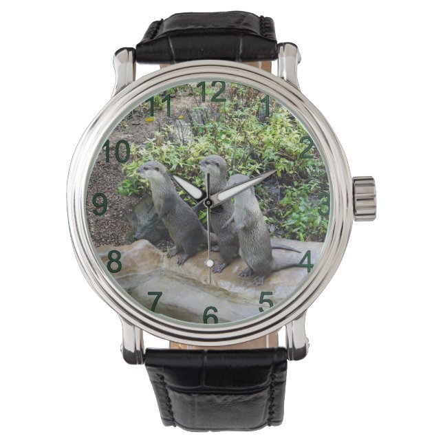 Die drei Musketiere: Trio of Small Gray Otters, Armbanduhr (Vorderseite)