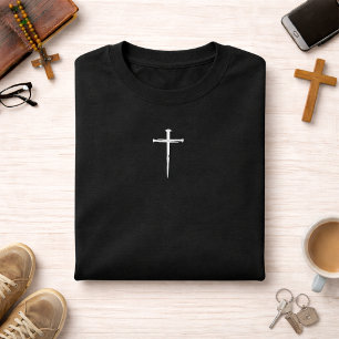 Die drei Nägel Weiße Kreuz Christen T-Shirt