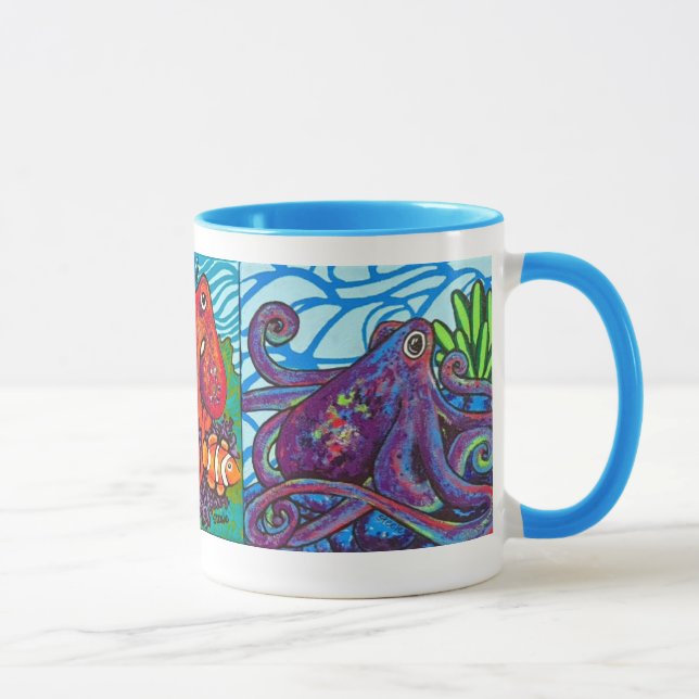 "Die drei Oktoteure!" Original Art Beverage Tasse (Rechts)