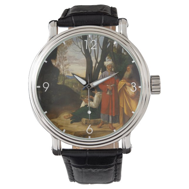 Die drei Philosophen (Weisen) (von Giorgione) Armbanduhr (Vorderseite)