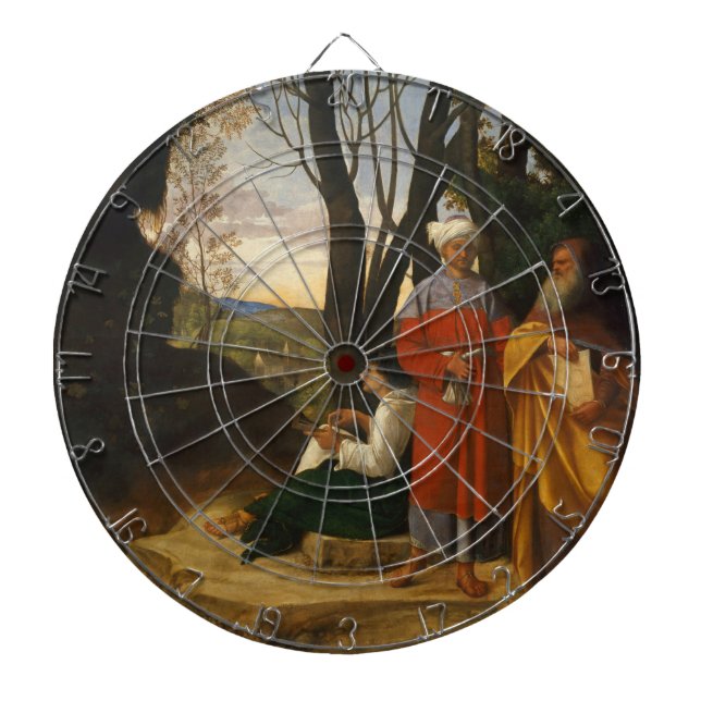 Die drei Philosophen (Weisen) (von Giorgione) Dartscheibe (vorne)