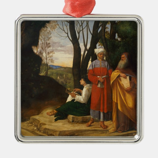 Die drei Philosophen (Weisen) (von Giorgione) Ornament Aus Metall (Vorne)