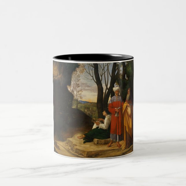 Die drei Philosophen (Weisen) (von Giorgione) Zweifarbige Tasse (Mittel)