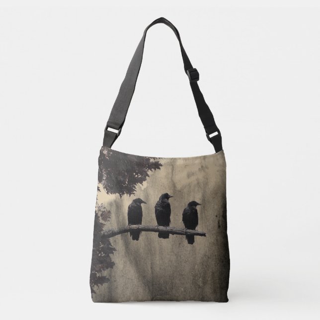 Die drei Schwarzvögel Tragetaschen Mit Langen Trägern (Vorderseite)