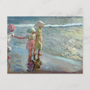 Die drei Schwestern am Strand von Joaquin Sorolla Postkarte